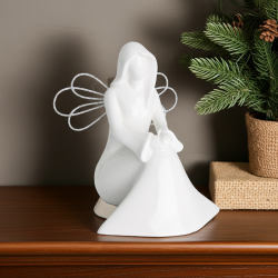 Engel m/metall vinger H:15,5