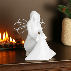 Engel m/metall vinger H:15,5