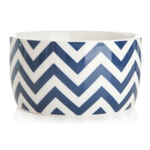 Bolle m/striper �:17cm hvit/bl�