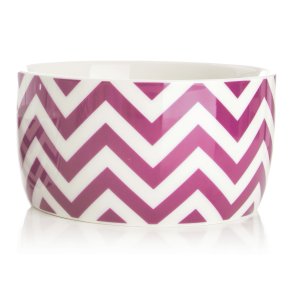 Bolle �:17cm m/ striper hvit/rosa