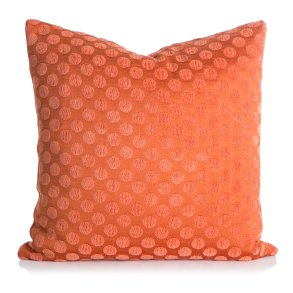 Pute m/dunfyll orange chenille 45x45 cm