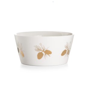 Sk�l Kongle m/gulldekor hvit �:16cm