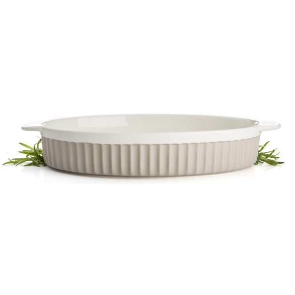 Ildfast form Bistro oval beige 39x23cm