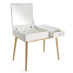 Sminkebord/Skrivepult Ola m/skuff og speil hvit