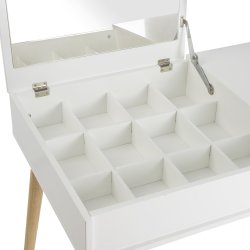 Sminkebord/Skrivepult Ola m/skuff og speil hvit
