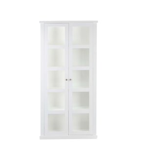 Skap m/2 drer og 4 hyller hvit H:170