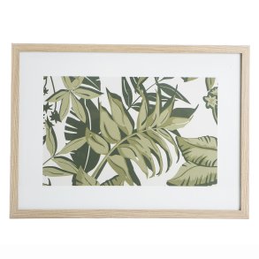 Bilde m/ glass og ramme i eik 