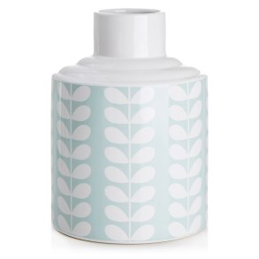 Vase retro bl� m/blad H:21,5cm