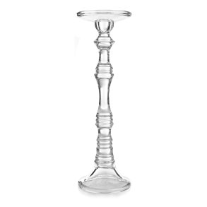 Lysestake/kubbelysestake glass H:42cm