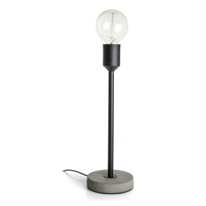Lampe fot i metall/betong 