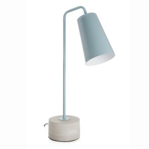 Bordlampe i petrolfarget st�l