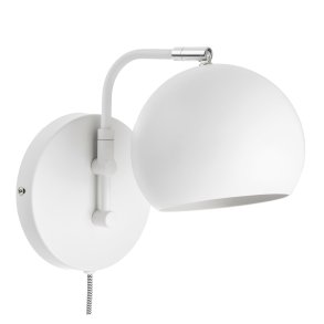 Vegglampe hvit �:14cm
