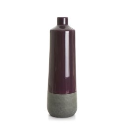 Vase i stengods plomme H:55cm
