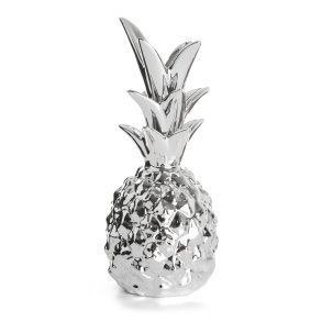 Ananas porselen s�lv H:20cm
