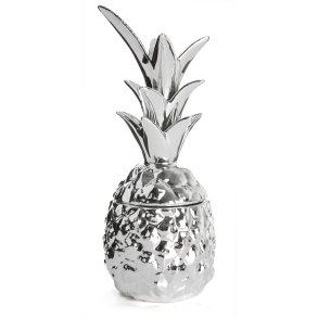 Ananas porselen s�lv H:24cm