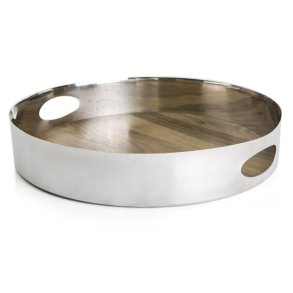 Serveringsfat rundt m/fin&eacute;r og st�l �:40cm