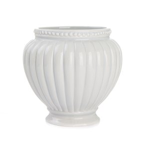 Potte i rillem�nster gr� H:15