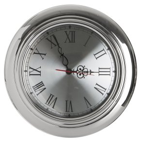 Veggklokke i rustfritt st�l �:59 