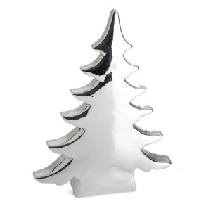 Juletre porselen s�lv H:31cm