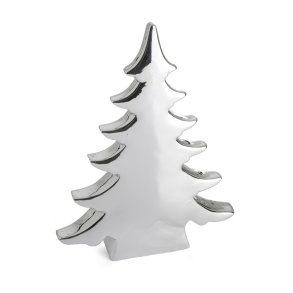 Juletre porselen s�lv H:25cm