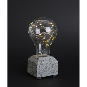 Lysp�re m/20 LED lys p� betongfot H:17cm