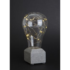 Lysp�re m/20 LED lys p� betongfot H:23cm