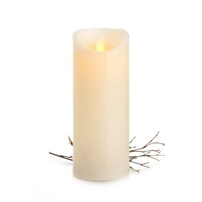 Kubbelys m/voks LED H:19 �:7,5cm (2xAA batterier ikke inklusiv)