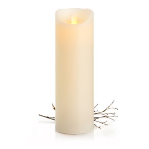 Kubbelys m/voks LED H:23 �:7,5cm (2xAA batterier ikke inklusiv)