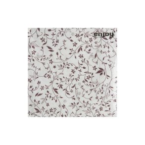 Serviett Enjoy Sm�blomster 20 pk burgunder