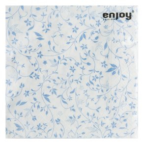 Serviett Enjoy Sm�blomster 20 pk lys bl�
