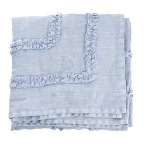 Duk Adele dus bl� m/ruflekant 90x90 cm