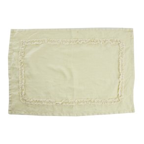 Spisebrikke Adele dus gul m/ruflekant 35x50