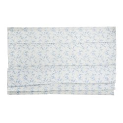 Liftgardin hvit m/bl� blader 120x130cm Songvaar