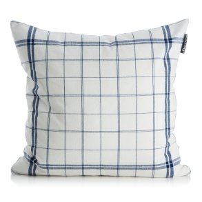 Pute hvit m/bl� ruter Elise 45x45cm