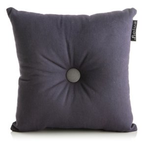 Pute bl� m/gr� knapp 30x30 cm