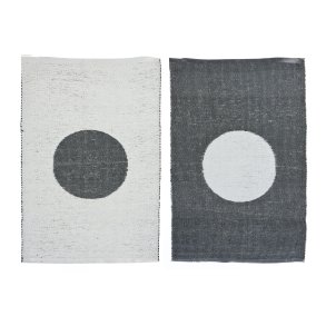 Rye Dots plastik m�rk gr�/hvit 60x90cm