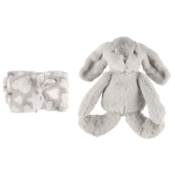 Koseteppe og plysj kanin 75x100 cm