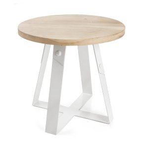 Bord rundt i eik/metall �:48cm