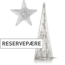 Reservep�re 5pk til 35 lys ,476W akryl kjegle/stjerne