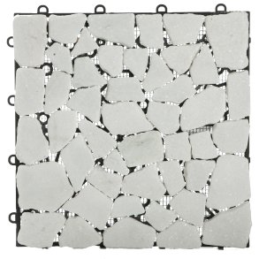 Hageflis hvit marmor 30x30cm