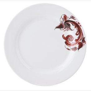 4 stk Asjett m/r�d dekor Madame �20,2 cm