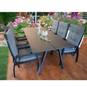 S�gne spisegruppe med 6 stoler inkludert