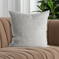 Putetrekk Olivia 100% lin lys gr� 50x50cm