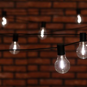 Dekorlenke med 10 ledlys sort 3,5m