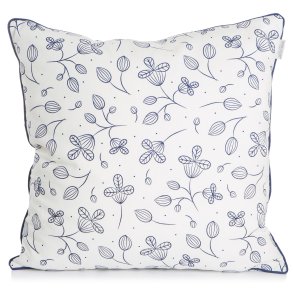 Pute hvit m/bl�tt m�nster 50x50cm Songvaar