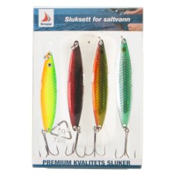 Sluksett 4 skjesluker saltvannsfiske