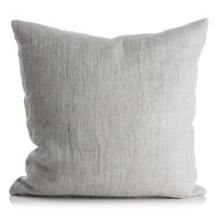 Putetrekk Olivia 100% lin lys gr� 50x50cm