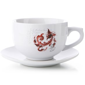 Jumbokopp med sk�l r�d dekor Madame