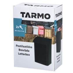 Postkasse m/n�kkell�s 29x42 cm sort