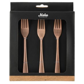  Kakegaffel 6 pakning ros�gull